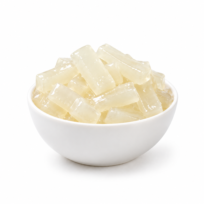 Lychee Jelly — contents in white bowl