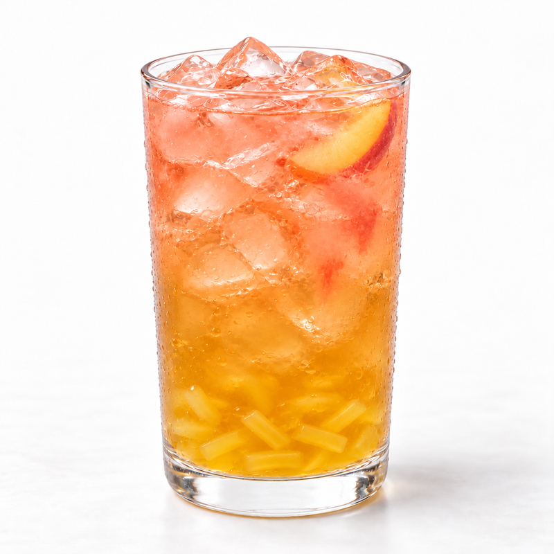Peach Coconut Jelly — styled drink