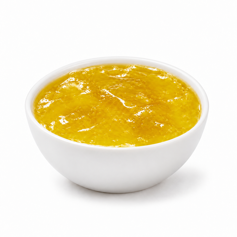 Pineapple Jam — contents in white porcelain bowl