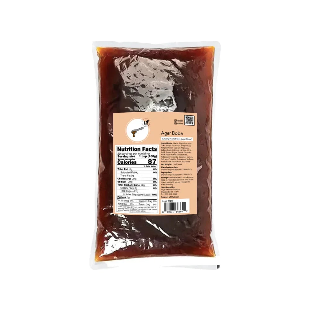Hojalicious Boba de agar sabor azúcar moreno