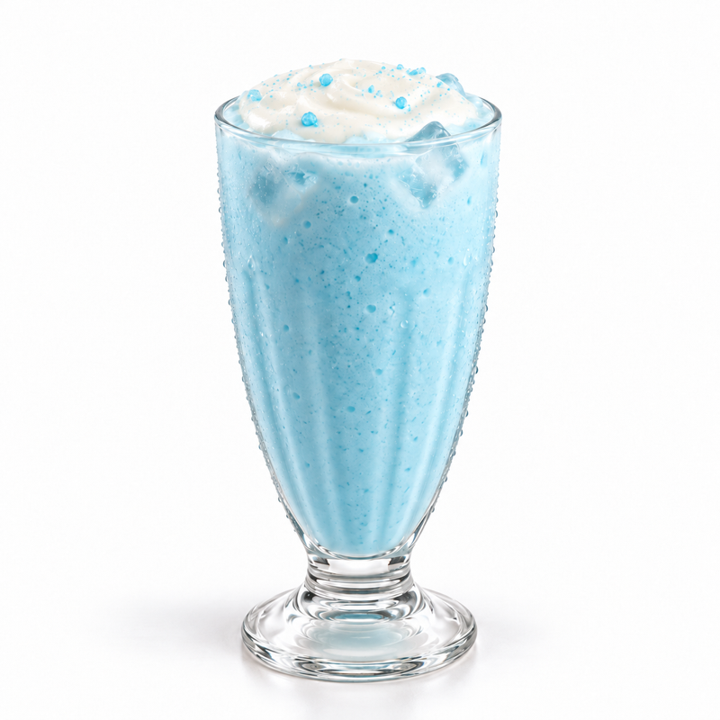 Blue Cotton Candy Powder — serving suggestion