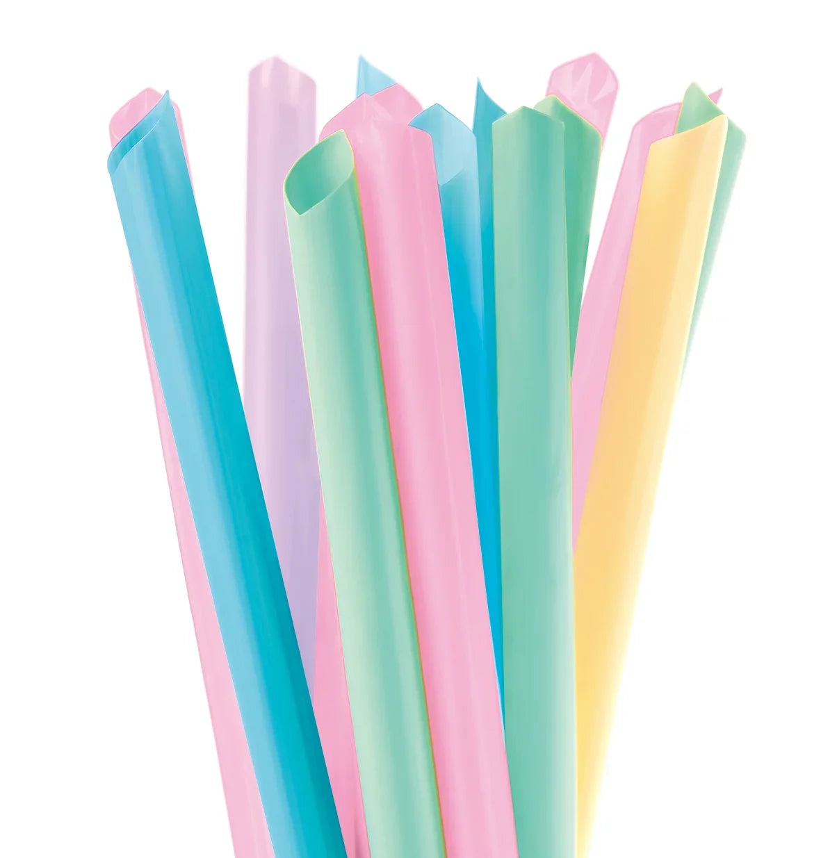 8mm Small Color Straw made from food-grade polypropylene, individually wrapped for bubble tea, coffee, and cold beverages.