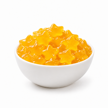 Mango Star Jelly | Essential Topping for Viral Drinks — contents in white bowl
