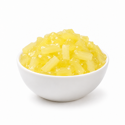 Pineapple Jelly — contents in white bowl