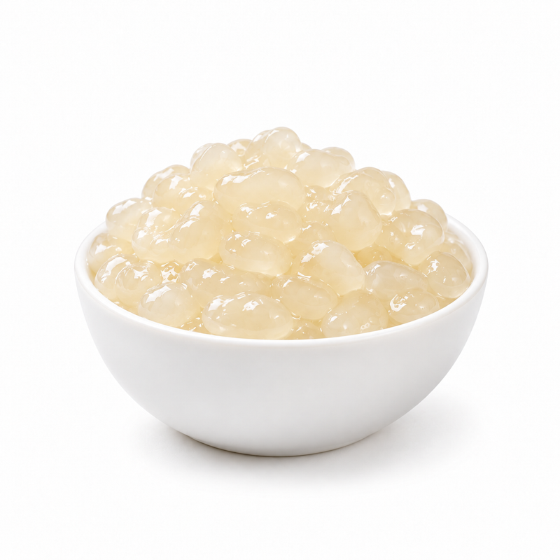 Plain Agar Boba — contents in white bowl