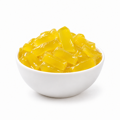 Peach Coconut Jelly — contents in white bowl
