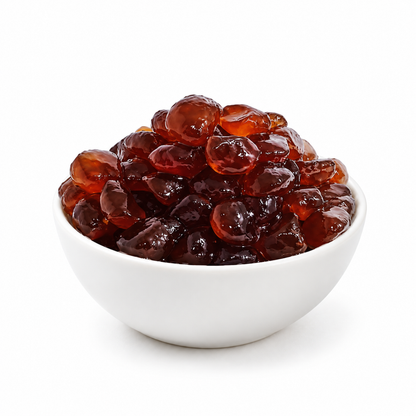 Brown Sugar Flavor Agar Boba — contents in white bowl