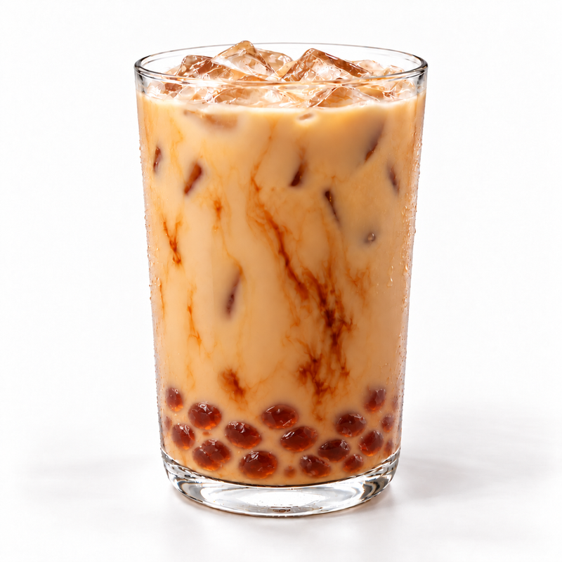 Brown Sugar Flavor Agar Boba — styled drink