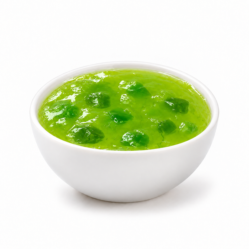 Green Honeydew — contents in white porcelain bowl