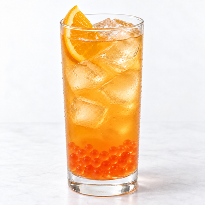 Orange Flavor Energy Popping Boba (7.04 lbs / 3.2 kg) — styled drink
