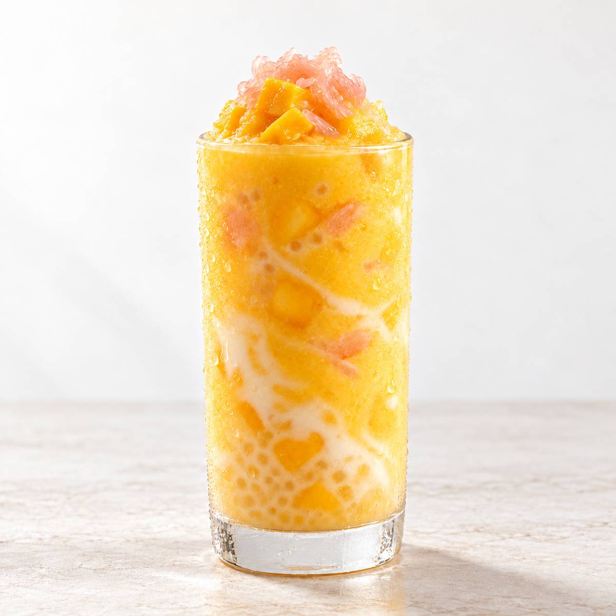 Mango pomelo sago slushy — serving suggestion