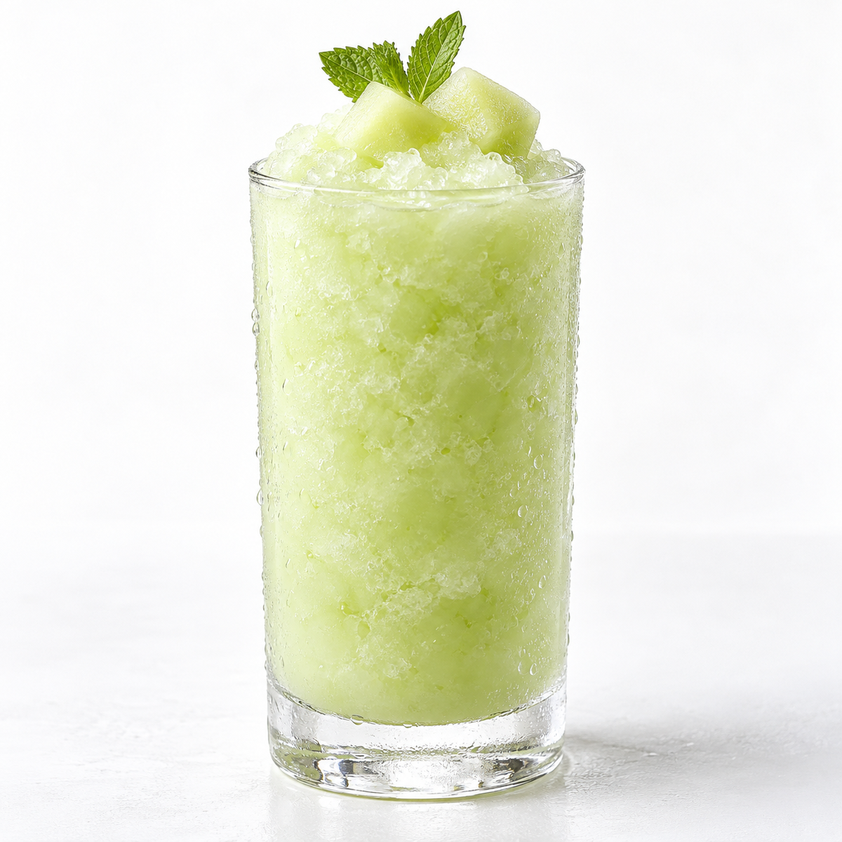 Honeydew slushy — serving suggestion