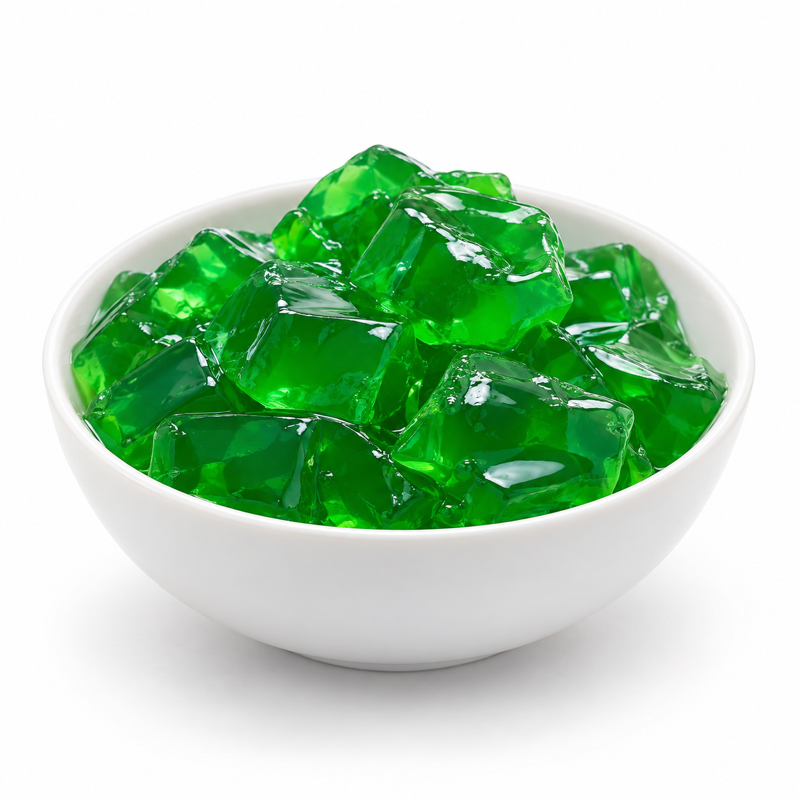 Pandan Jelly Powder — prepared topping