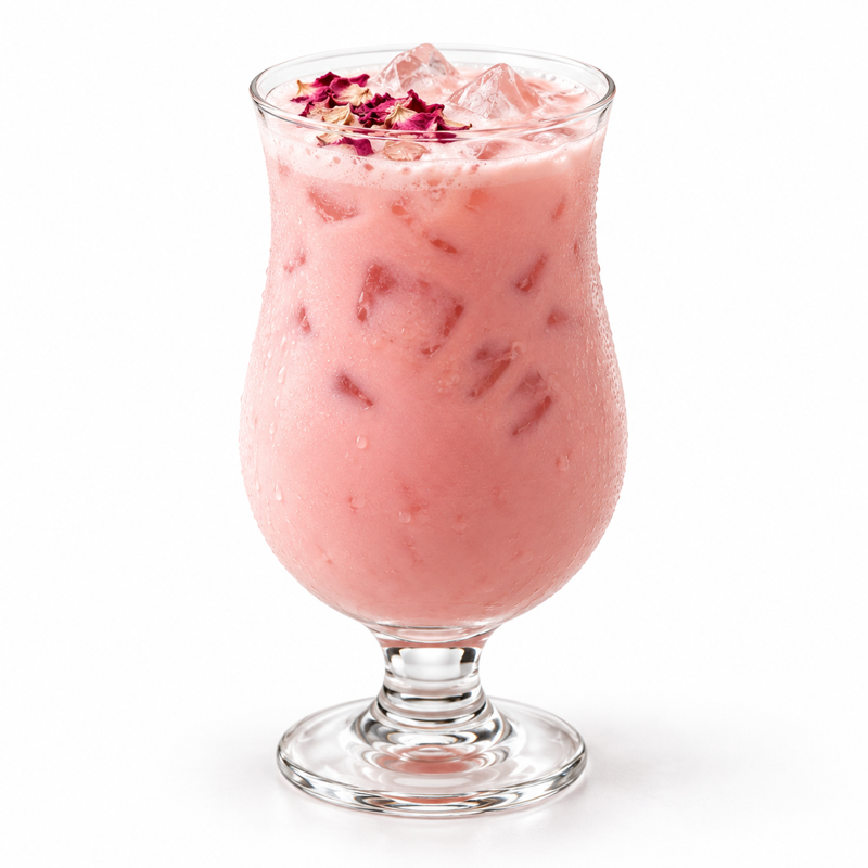 Rose Milk Tea Powder — serving suggestion