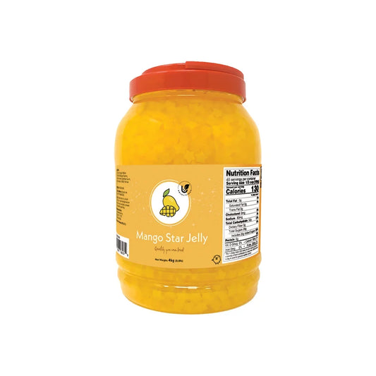 Hojalicious Gelatina de mango en forma de estrella | Topping para bebidas