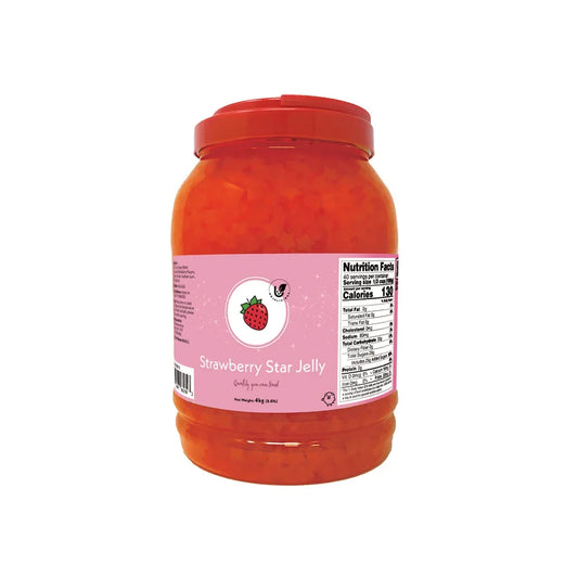 Gelatina de fresa en forma de estrella