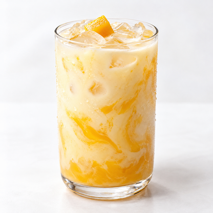 Hojalicious Mango Passion Fruit Yogurt Drink — serving suggestion