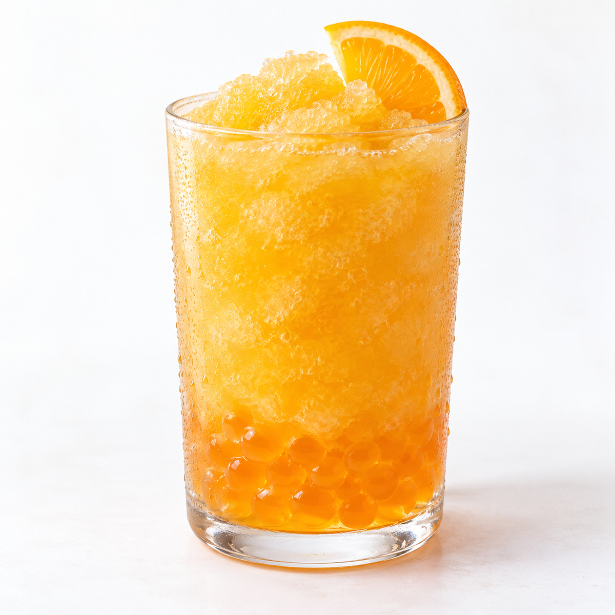 Hojalicious Orange Popping Boba Slush — serving suggestion