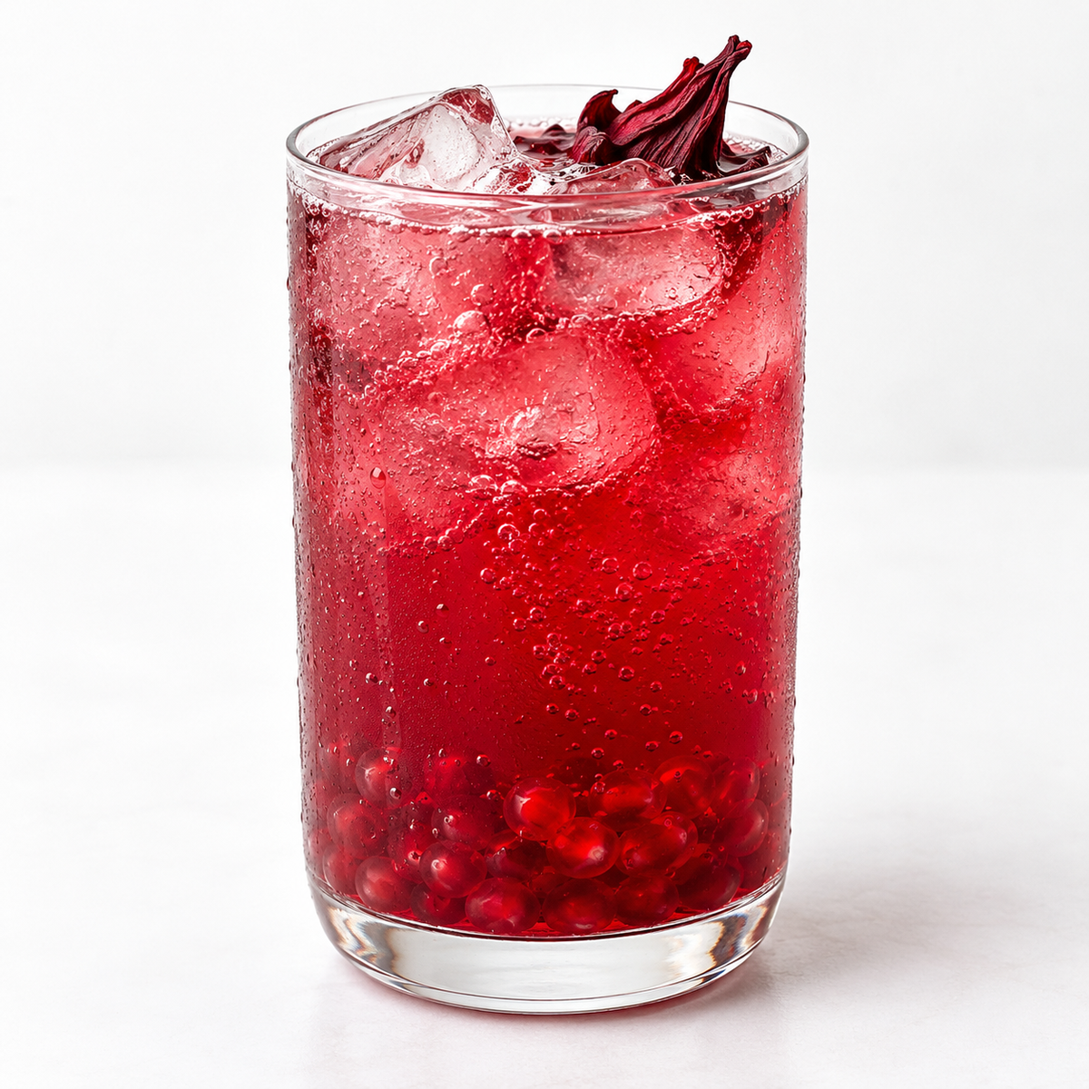 Hojalicious Hibiscus Pomegranate Soda — serving suggestion