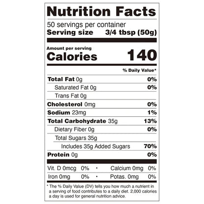 Jarabe de melón (5.5 lbs/2.5 kg) – etiqueta de información nutricional