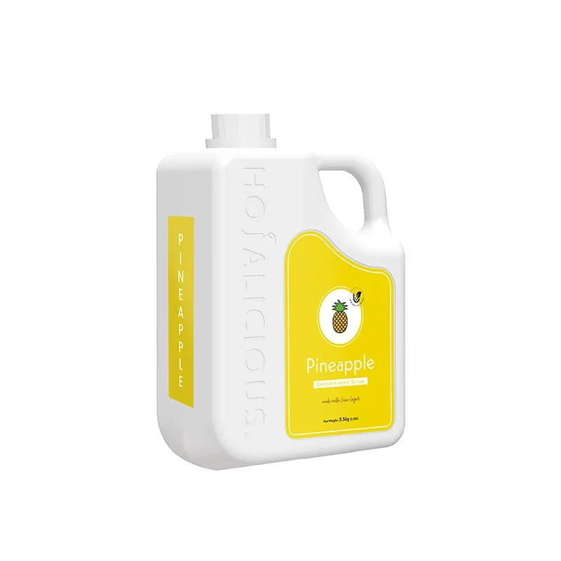 Hojalicious Pineapple Concentrated Syrup, 2.5kg bulk jug, crafted with a cane sugar formula.