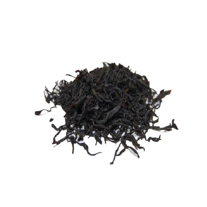 Loose leaf Premium Ruby Red Black Tea with long, twisted dark leaves suitable for premium black tea and milk tea bases.