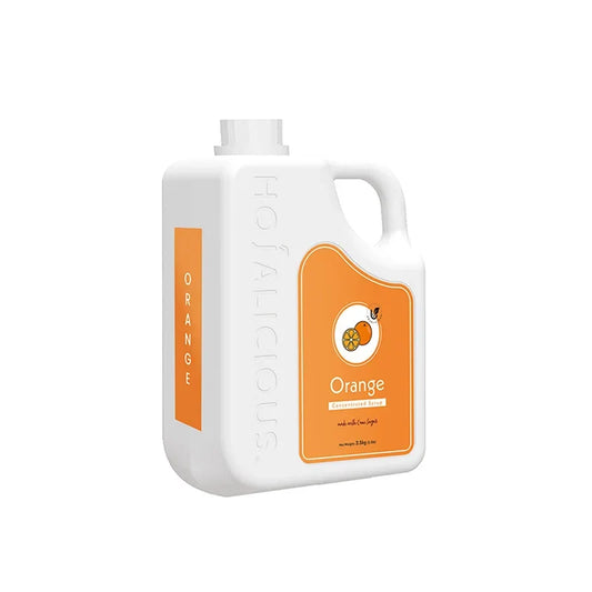 Hojalicious Orange Concentrated Syrup 2.5kg bulk size for bubble tea and desserts.